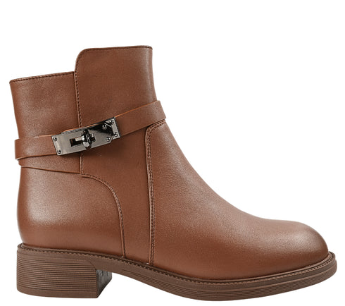 Ghete casual, dama, FORMAZIONE, 9570 maro, piele naturala